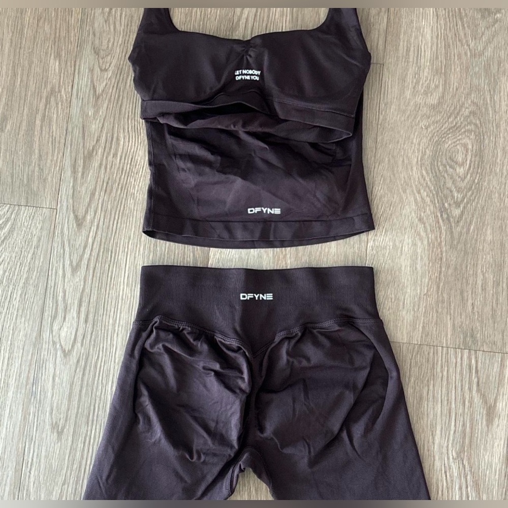 DFYNE espresso halter and Leggings Set